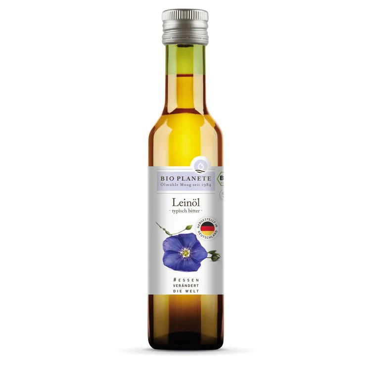 BIO PLANÈTE - Leinöl nativ typisch bitter aus deutscher Herkunft, 250ml