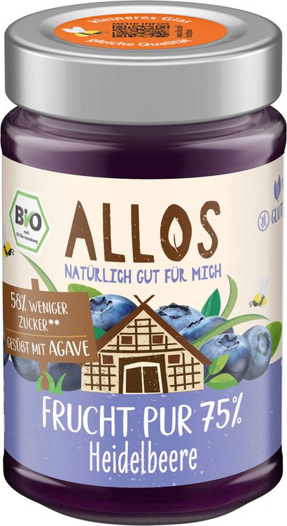 Allos - Frucht Pur 75% Heidelbeere, 200g