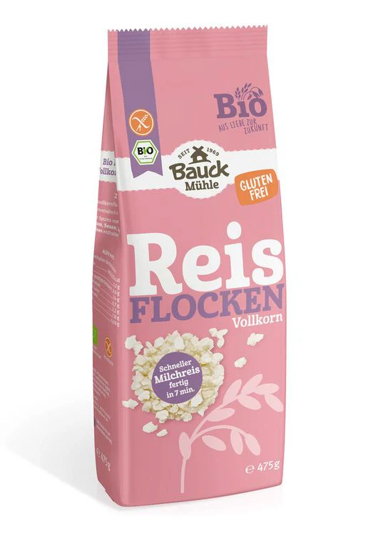 Bauck Mühle - Reisflocken Bio gf, 475g