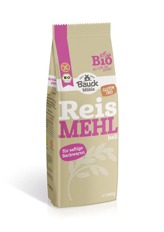 Bauck Mühle - Reismehl hell glutenfrei Bio, 500g
