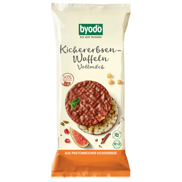 Byodo - Kichererbsen-Waffeln Vollmilch bio, 65g