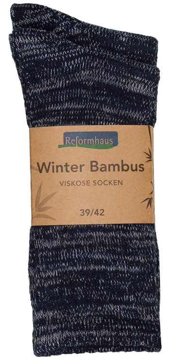 Reformhaus - Bambus Wintersocke, Gr. 39/42 dunkel blau