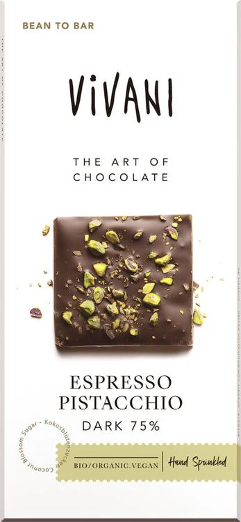 Vivani - Espresso Pistacchio Dark 75%, 80g